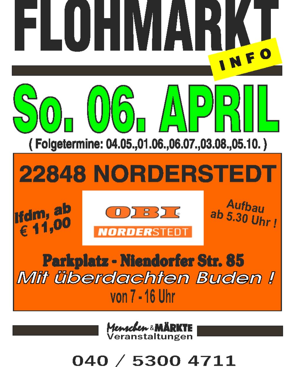 Flohmarkt - OBI Norderstedt