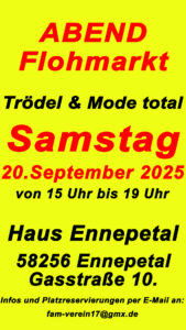 Plakat Abendflohmarkt 20.9. Komp 13 10