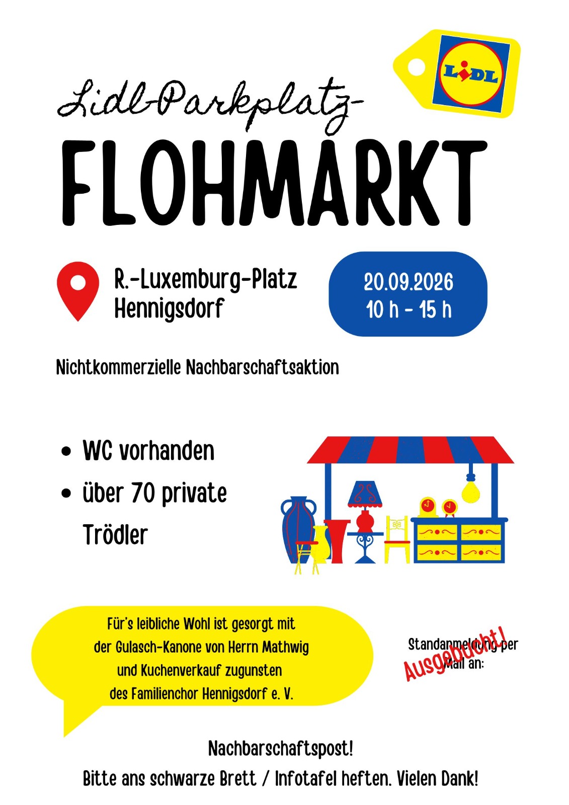4. Großer Flohmarkt @LIDL Parkplatz Hennigsdorf